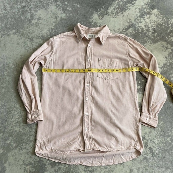 York Street Pink Button Up Collared long sleeve shirt size small - Picture 5 of 11
